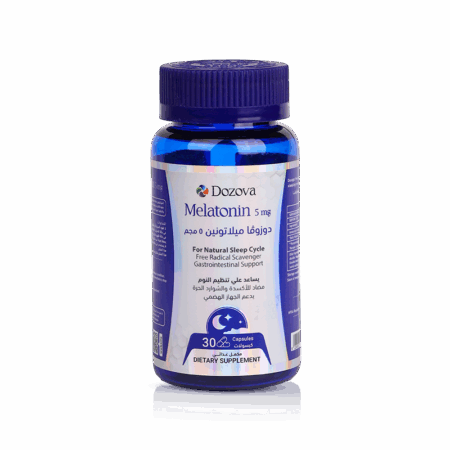 Dozova Melatonin 5 mg – Sleep Support & Jet Lag Relief Supplement | 30 Capsules